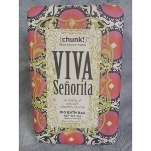 Perfectly Posh Viva Senorita Chunk Big Bath Bar 7oz Sea Salt Cilantro Lime Vegan
